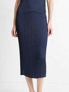 VINCE Navy Pull On Skirt